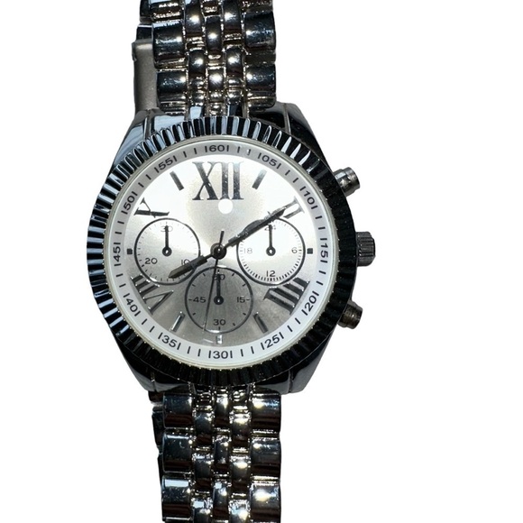 ELEGANT STAINLESS STEEL QUARTZ MOVT WATCH | NWOT, NEVER WORN, PRISTINE CONDITION - Picture 3 of 13